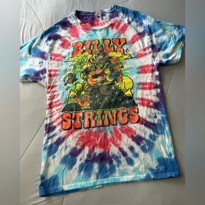 Fruit of the Loom Red and Blue Short Sleeve Billy Strings Concert Tee